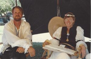 Damales Redbeard and Ascelyn Schirleah, Summer Queen's Champion in Dreiburgen, 06/02/1990
