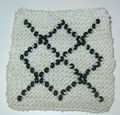 Sable Fret pattern designed and knit for Baroness Meliora Deverel, 2009