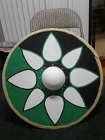 Shield constructed and painted by Parmenio, 2017