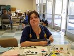 Valeria Cabrielli teaching about watercolors at Playday
