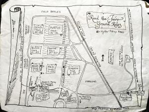 Map for the SCA Twentieth Year Celebration redrawn by Flavia Beatrice Carmigniani