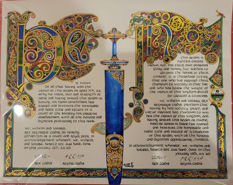 File:Bjorn-Zenthffeer-&-Roisin-ni-Brian County Scroll By Caterina-Sanzio.jpg