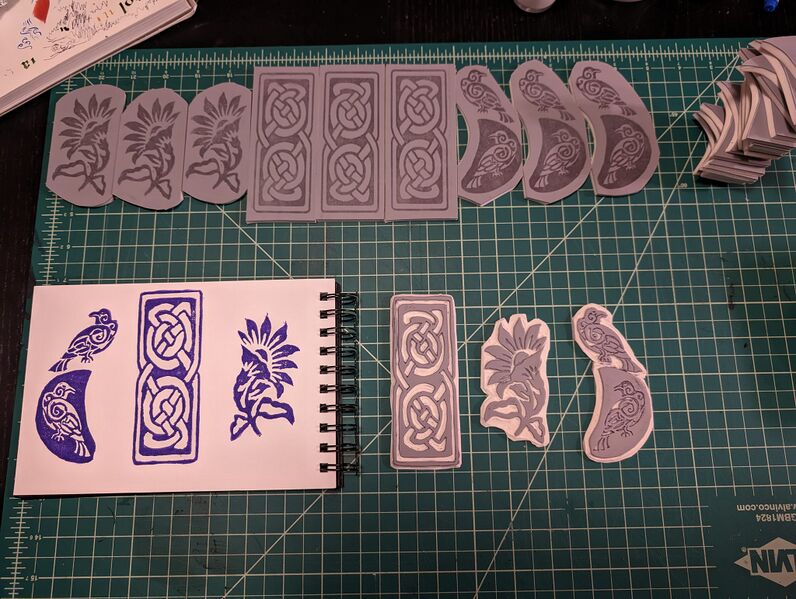 File:Blocks for intro to block printing class 2.2024.jpg