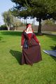 Burgundian V-fronted kirtle ensemble and accessories appropriate for the 1470's.