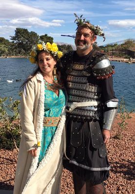 Wilhelm and Tsyra as al-Caid and Lady Caid at March Crown 2019