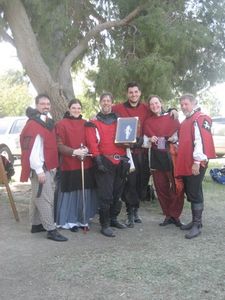 Dragoons team after winning "Blood of Heroes" league game at GWW XII (2009)
