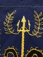 Close up of embroidery on Market Wallet for Barony of Calafia. (11/3/2018)