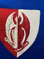 Close up of embroidery on Market Bag for King Valrik. (1/8/2022)
