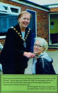 Helena Gabrielle the Fortunate with Mayor of Spelthorne 2006