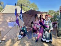 House of Stites (Meggan of the Angels and Robert the Best) at Potrero War A.S. LVII (2022) in Camp Altavia/Camp Angels.