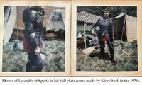 Armor made by Zsoltan for Lysander of Sparta c. 1970s
