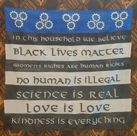 Silk flag painted for Inept Engineers. 2020